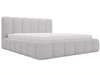 Łóżko tapicerowane z pojemnikiem i stelażem 160x200 Cloud jasnoszare