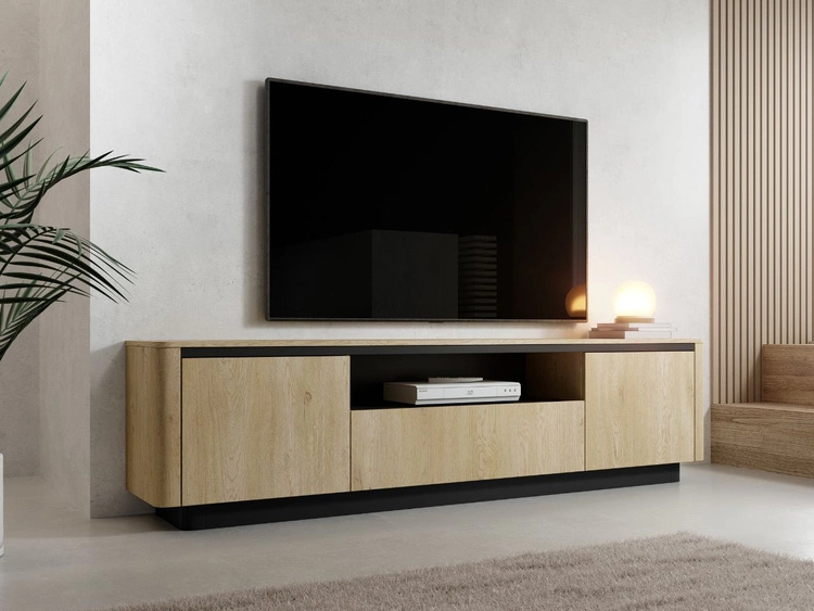 Zestaw mebli do salonu Fascino Dąb Cremona, czarny