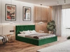 Łóżko tapicerowane z pojemnikiem i stelażem 160x200 Andri zielony