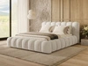 Łóżko tapicerowane z pojemnikiem i stelażem 180x200 Averia Beżowy