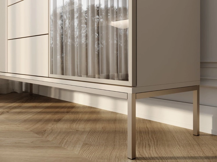 Komoda z drzwiami i szufladami i oświetleniem LED Deo Kaszmirowa