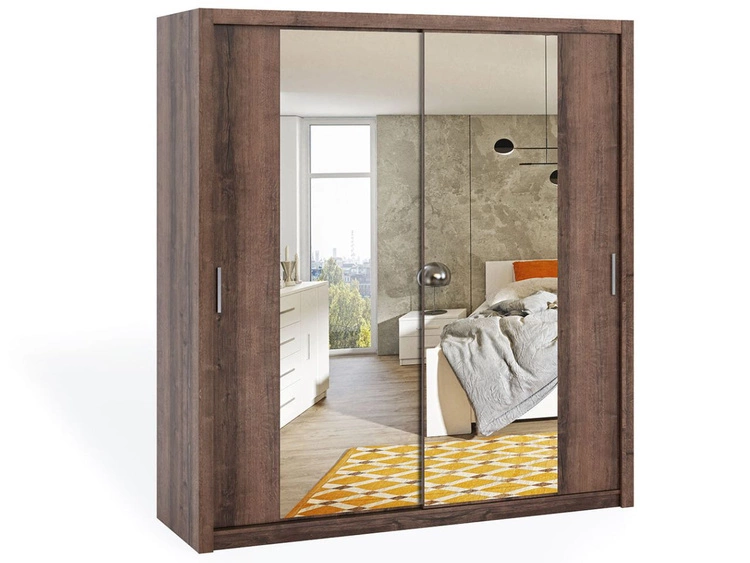 200 cm \ Ciemny brąz \ Tak