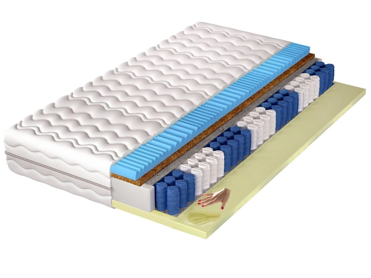 Materac kieszeniowy pocket z matą kokosową oraz pianką termoelastyczną i profilowaną Emero 200x200