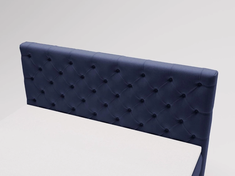 Łóżko kontynentalne z pojemnikiem na pościel 180x200 Montego Niebieskie