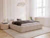Łóżko tapicerowane z pojemnikiem i stelażem 200x200 Cloud Low beżowe