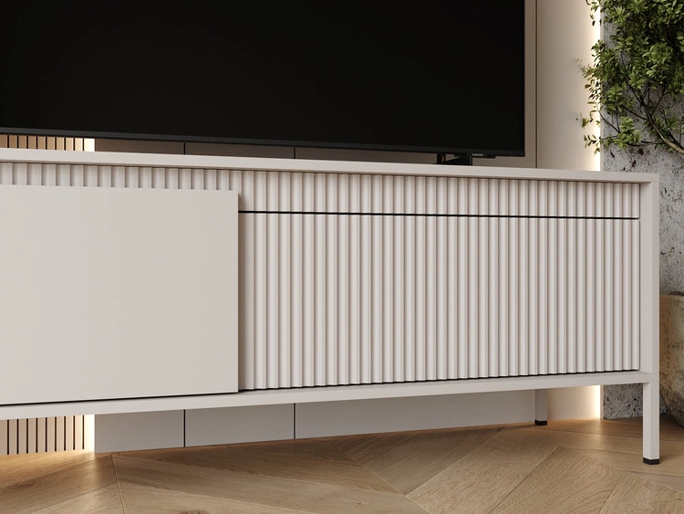 Szafka pod telewizor z drzwiczkami 153 cm Sorano Beżowa