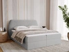 Łóżko kontynentalne z pojemnikiem na pościel 160x200 Bogota Jasnoszare