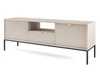 Szafka RTV pod telewizor z szufladami i drzwiczkami Amber Kaszmir na czarnych nogach
