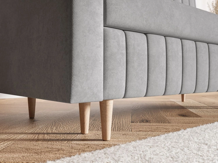 Kanapa z funkcją spania i pojemnikiem na pościel Castelo beżowa