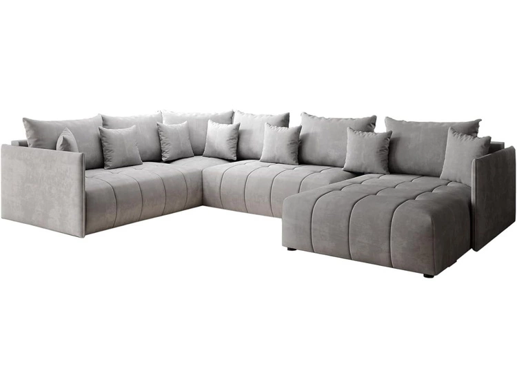 Narożnik U uniwersalny z funkcją spania i pojemnikiem Ardi Bis Szary