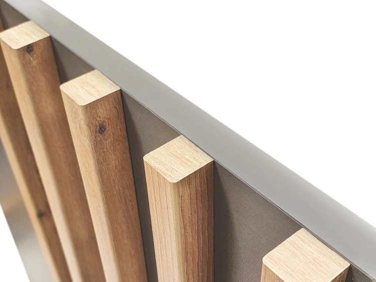 Komoda z drzwiami i szufladami 155 cm Macron Grafitowa z lamelami