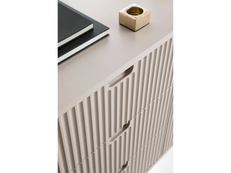 Komoda z drzwiami i szufladami na złotych nogach Viva Beżowa