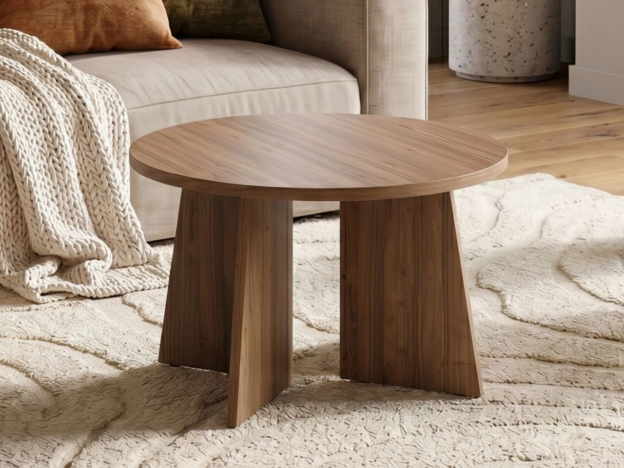 Ława kawowa duża okrągła Arelis Orzech Royal