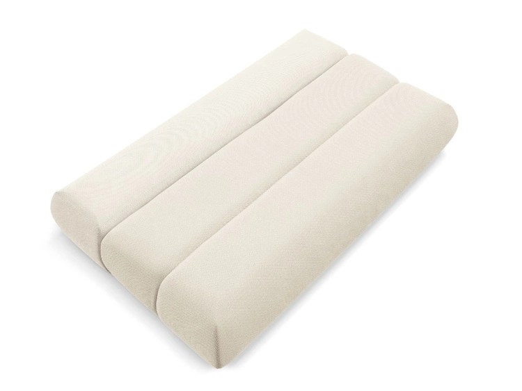 Kanapa z regulowanym oparciem, funkcją spania i pojemnikiem Figo Kremowa