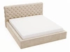 Łóżko tapicerowane z pojemnikiem i stelażem 200x200 Apollo Beżowe