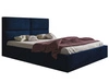 Łóżko tapicerowane z pojemnikiem i stelażem 120x200 Marad granatowe