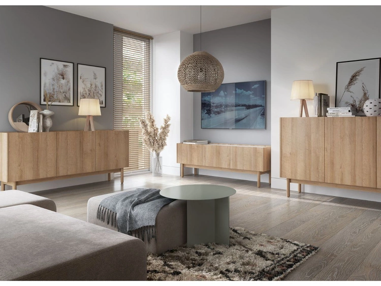 Komoda z drzwiami wysoka Braha Dąb Riviera