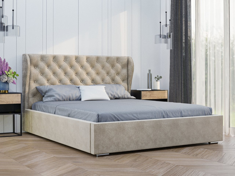 Łóżko tapicerowane z uszami 160x200 Florence